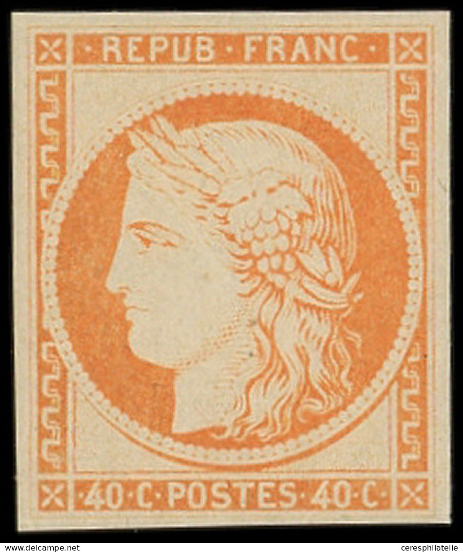 * EMISSION DE 1849 - R5g  40c. Orange, REIMPRESSION, Quasi **, TB - 1849-1850 Ceres