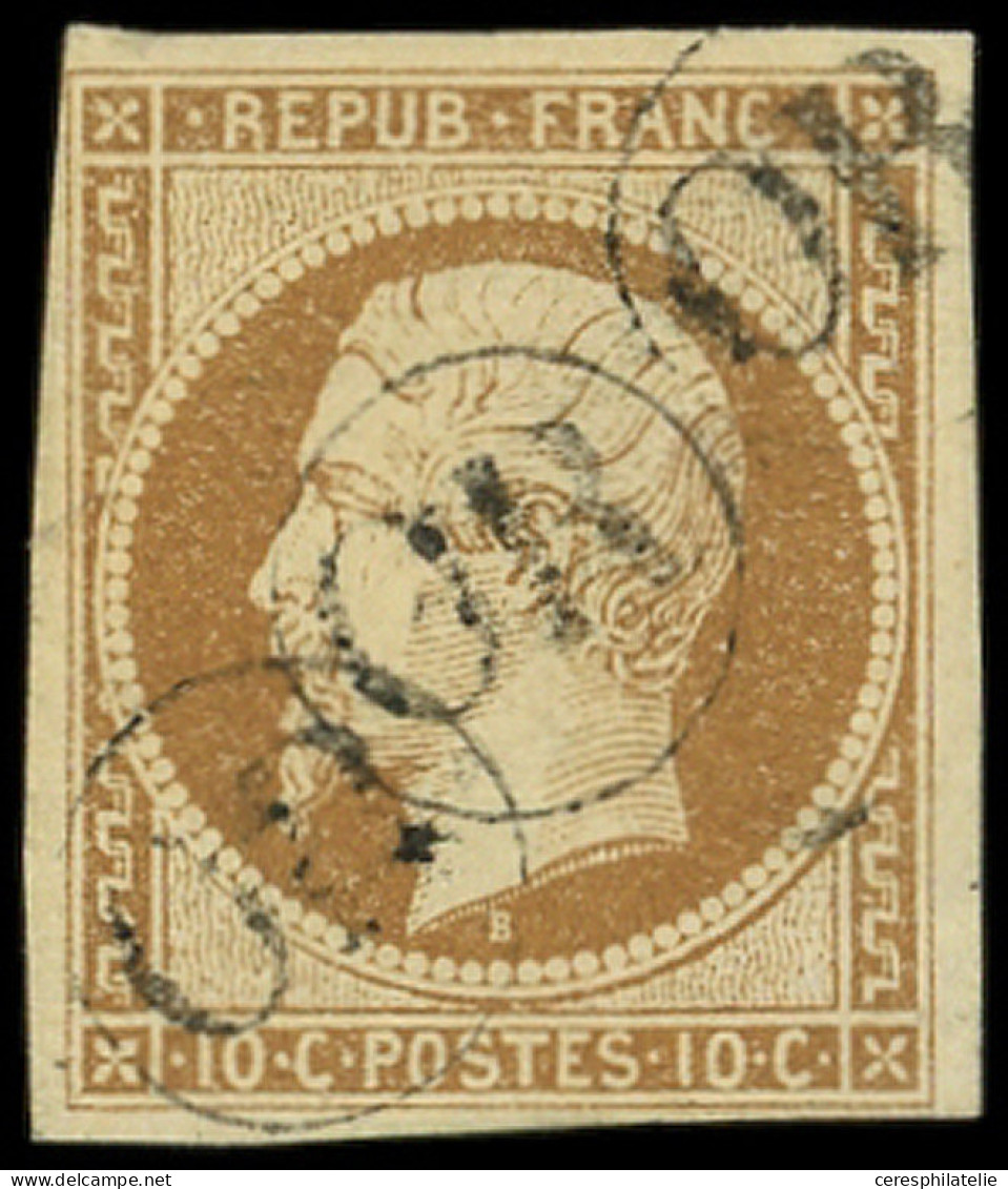 PRESIDENCE - 9    10c. Bistre-jaune, Obl. OR 3 Fois, RR Oblitération, TB. C - 1852 Louis-Napoleon