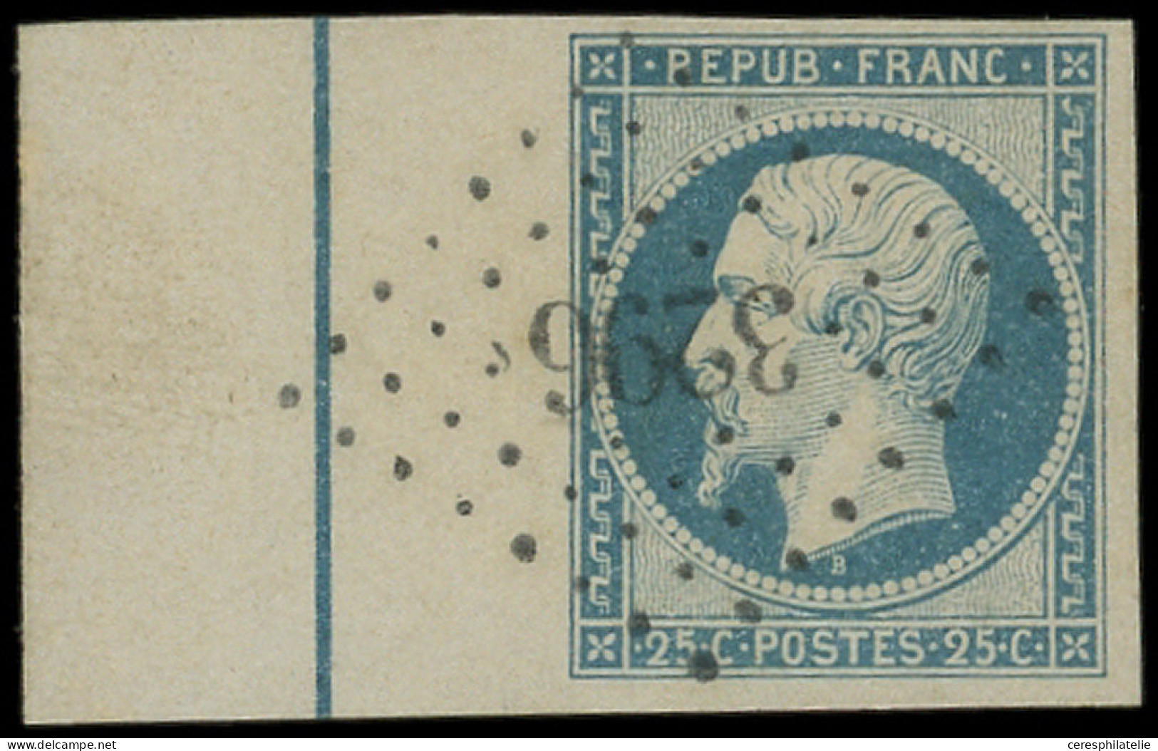 PRESIDENCE - L10b 25c. Bleu, Bdf Avec FILET D'ENCADREMENT, Obl. PC 3296 De St TROPEZ, Pièce Superbe - 1852 Luigi-Napoleone