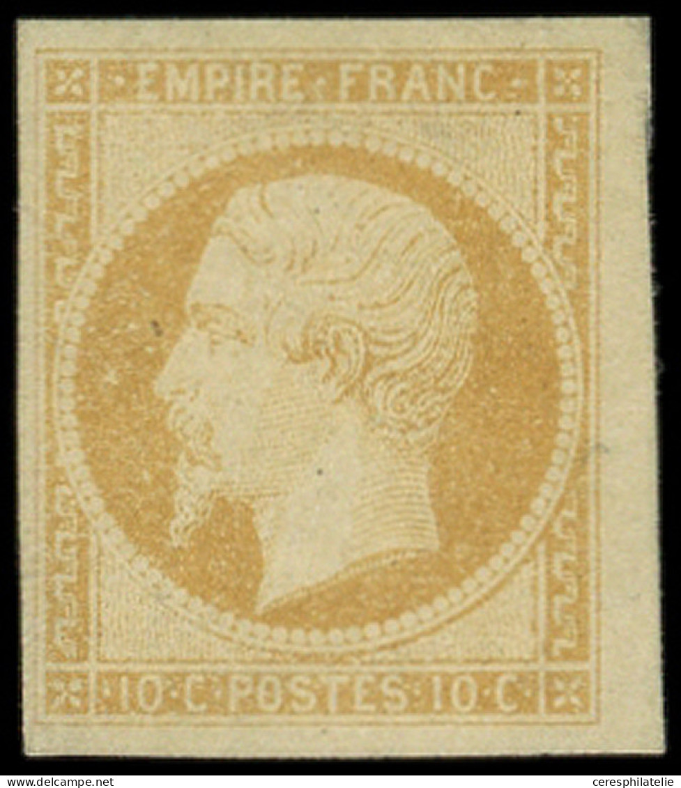 * EMPIRE NON DENTELE - 13Aa 10c. Jaune-citron, Petit Bdf, TB. C - 1853-1860 Napoleon III