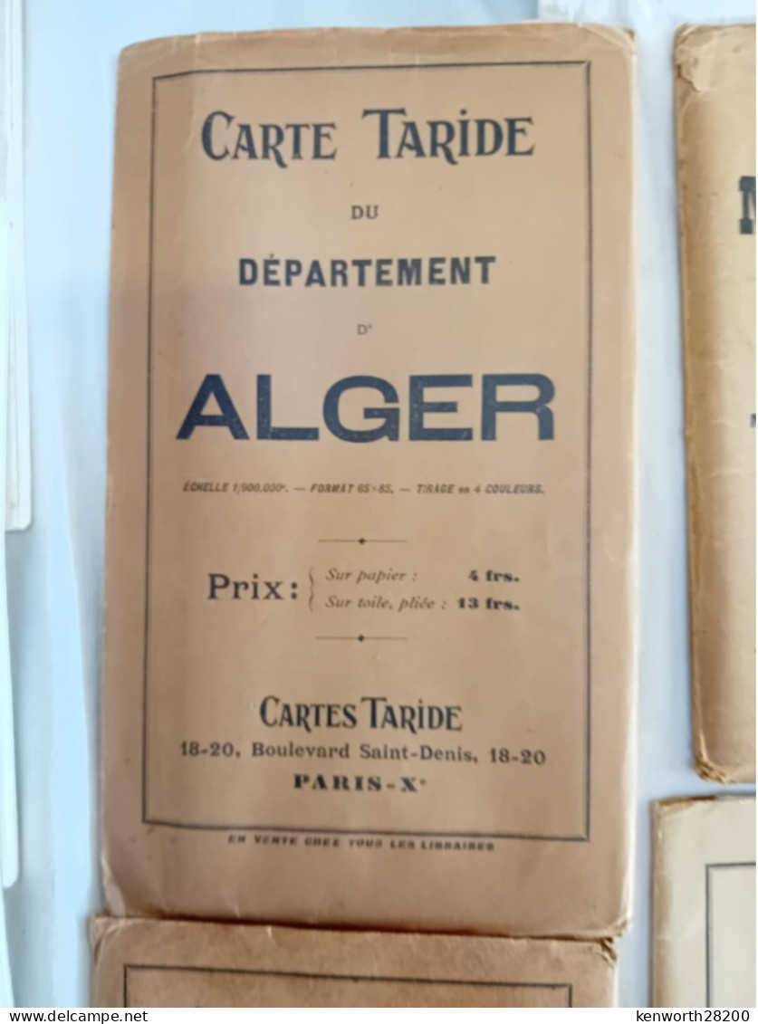 Carte Taride Maroc - Département  D'Alger - Tunisie + 5 Autre - Cartes Routières