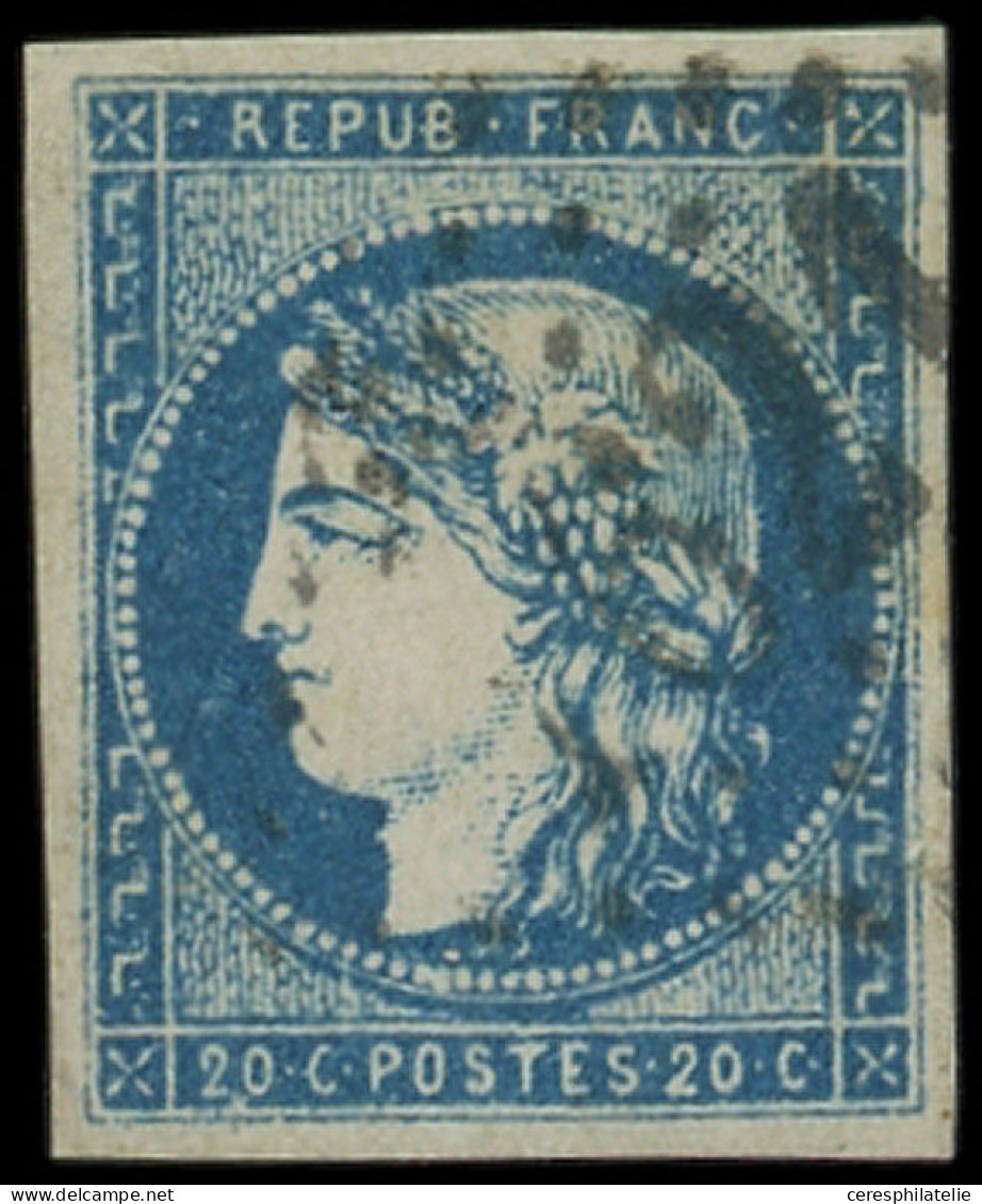 EMISSION DE BORDEAUX - 44Ba 20c. Bleu Foncé, T I, R II, Obl. GC 621, TTB. C - 1870 Emisión De Bordeaux