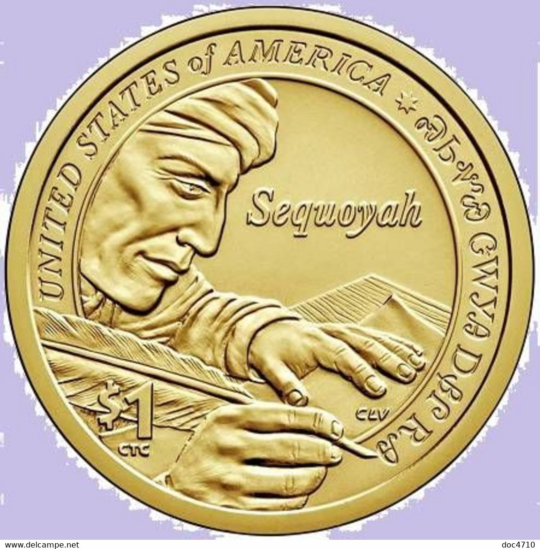 USA 1 Dollar 2017 P, Native American-Sequoyah Of The Cherokee Nation, KM#640, Unc - 2000-…: Sacagawea