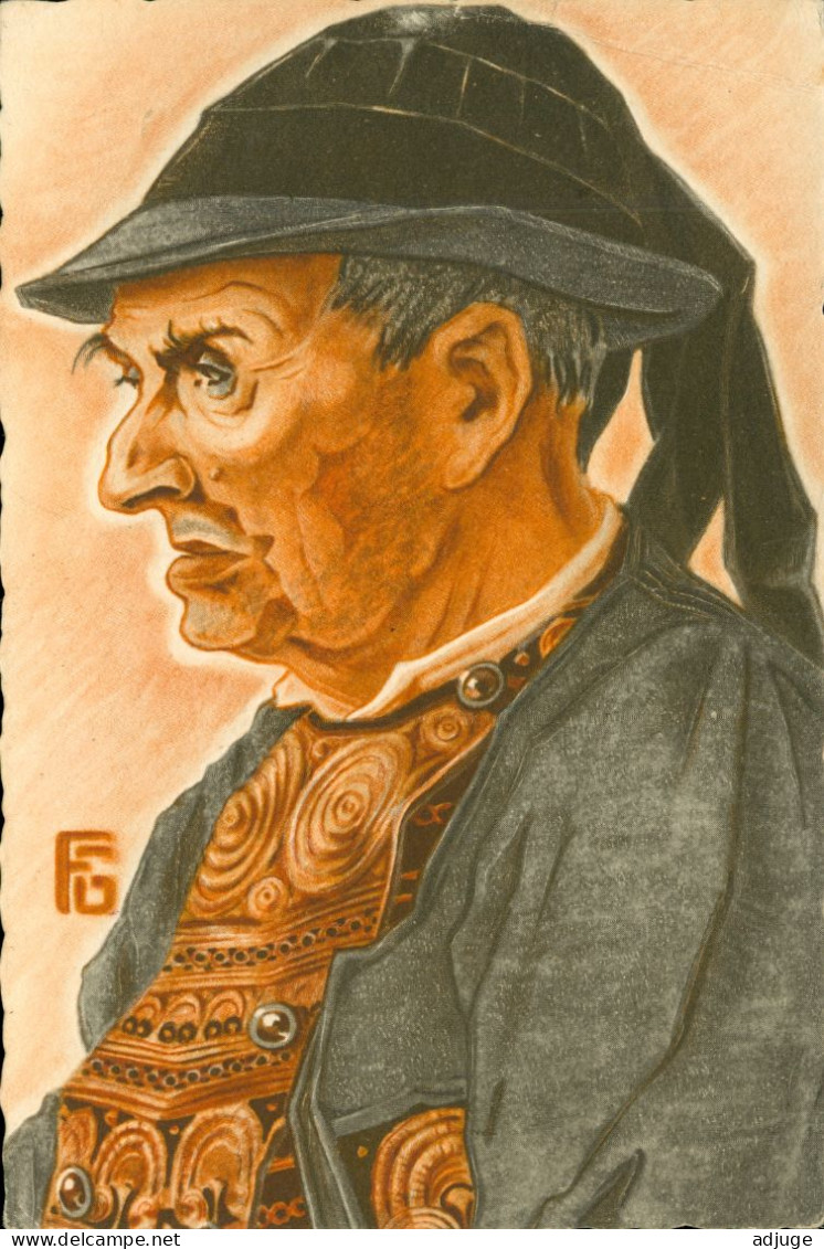 CPSM - Illustrateur Georges GEO-GOURRIER - Visages Bretons N° 1 Pays Bigouden*** 2 Scans - Fourrier, G.
