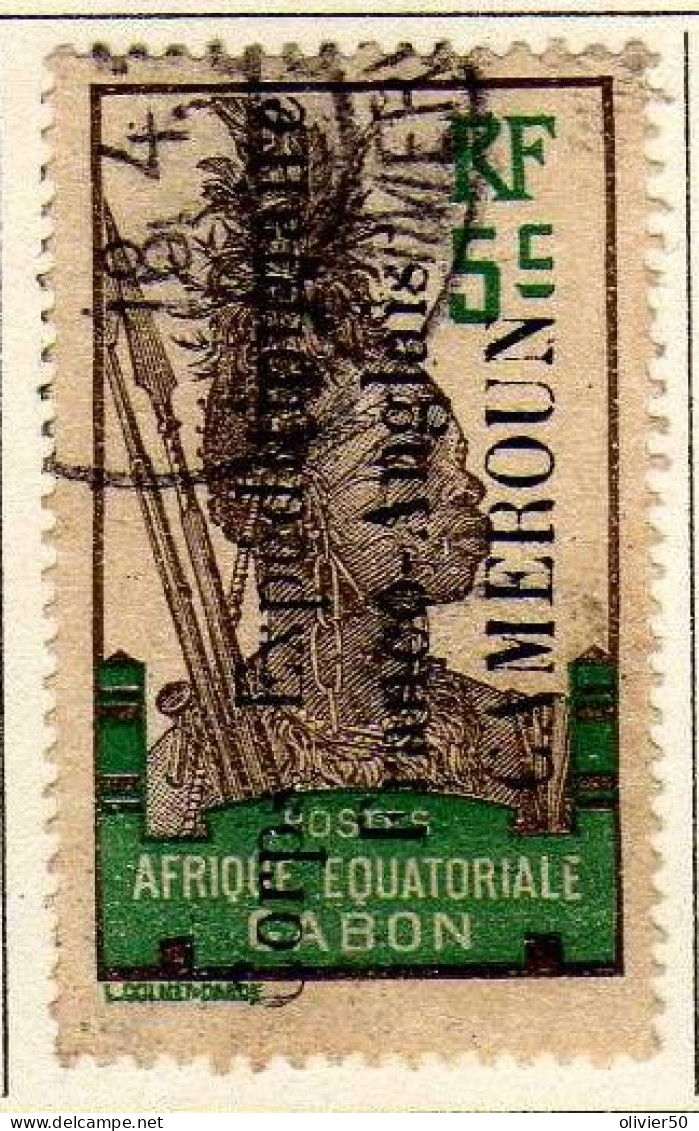 Cameroun - (1915)  -  Timbre Du Gabon 5 C.  Surcharge - Oblitere - Oblitérés