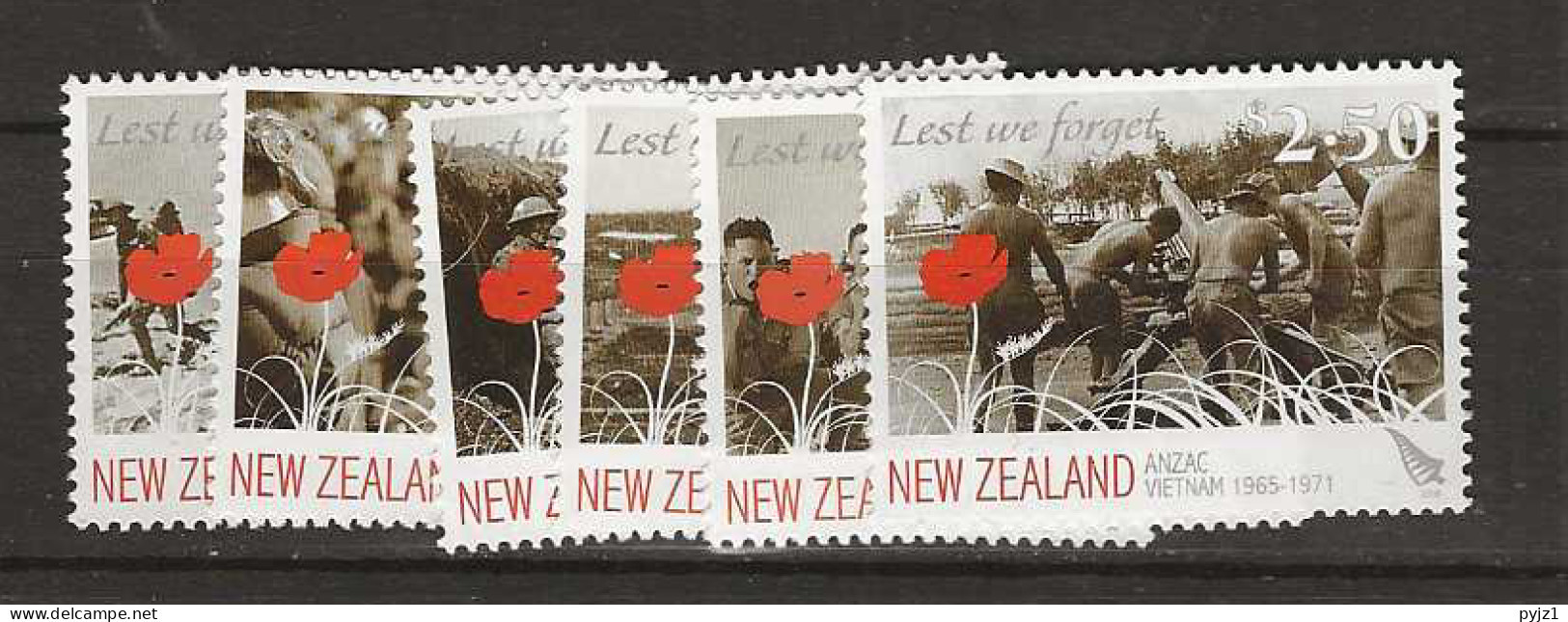 2008 MNH New Zealand Mi 2490-95 Postfris** - Nuevos