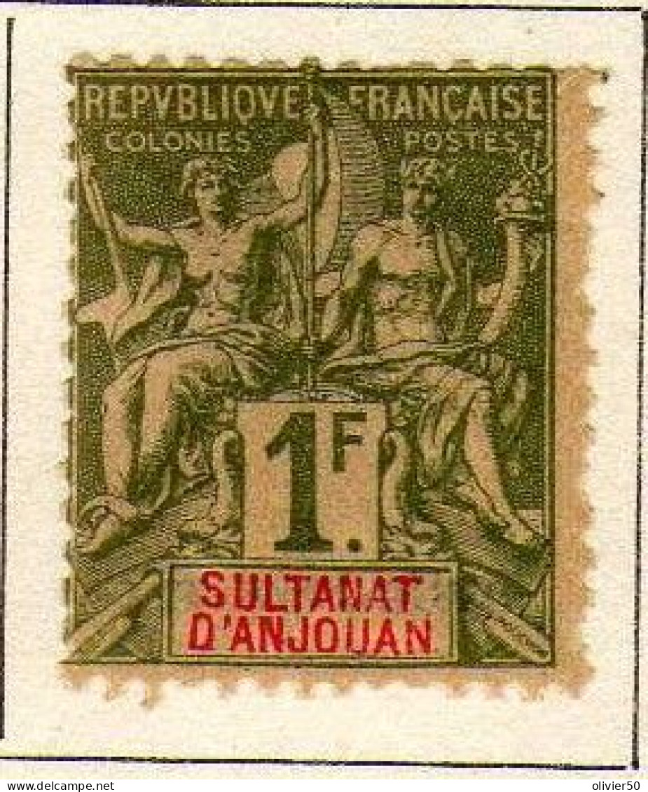 Anjouan - (1892-99) -   1 F. . Type Groupe  Neuf* - MH - Unused Stamps