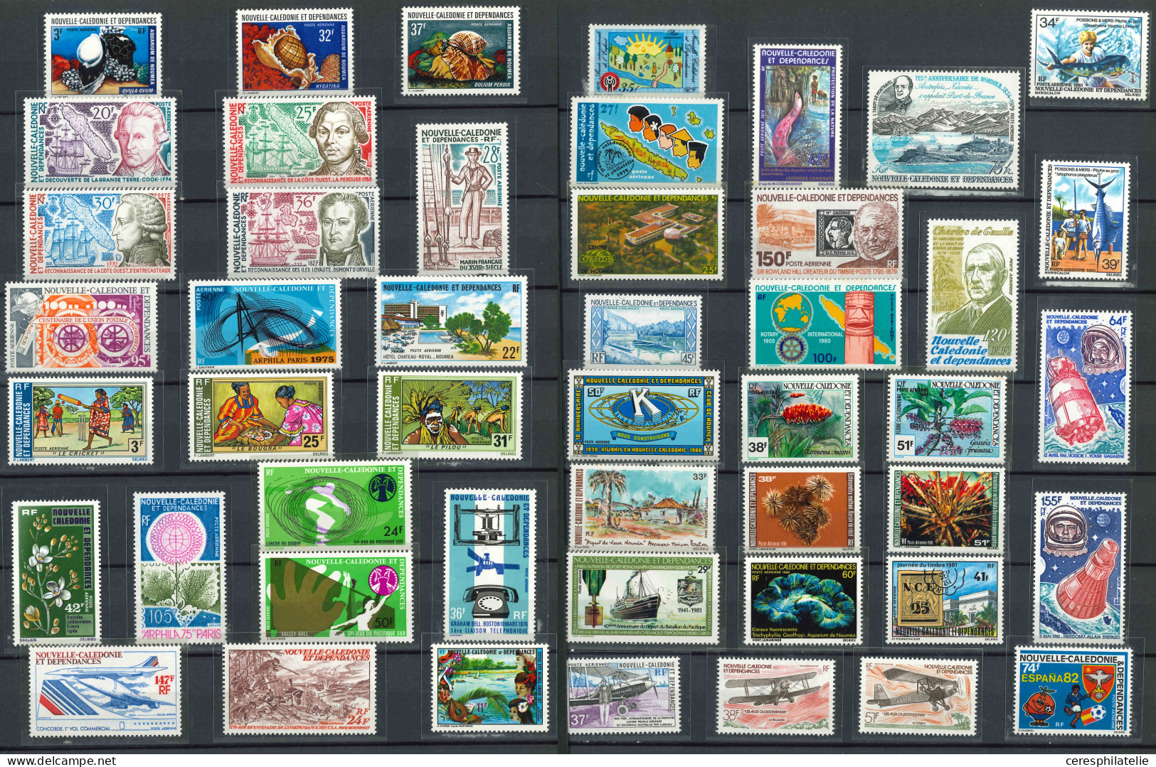 ** NOUVELLE CALEDONIE Petit Ensemble De Poste Aérienne, Entre N°73 Et 272, TB - Collections, Lots & Series