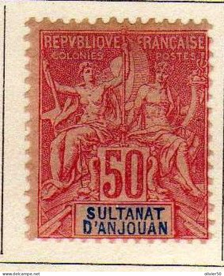 Anjouan - (1892-99) -   50 C. Type Groupe  Neuf* - MH - Neufs