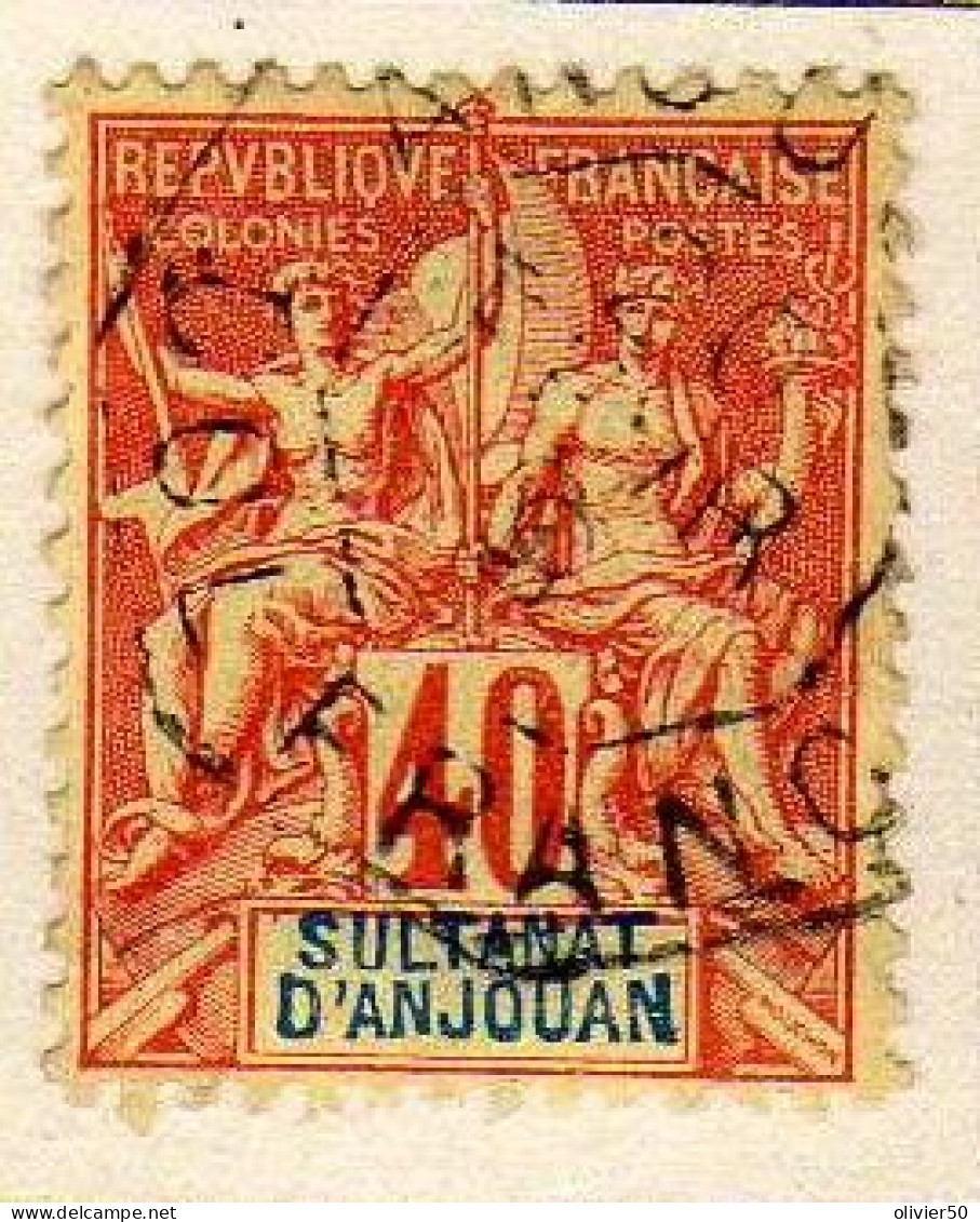 Anjouan - (1892-99) -   40 C. Type Groupe   Oblitere - Used Stamps