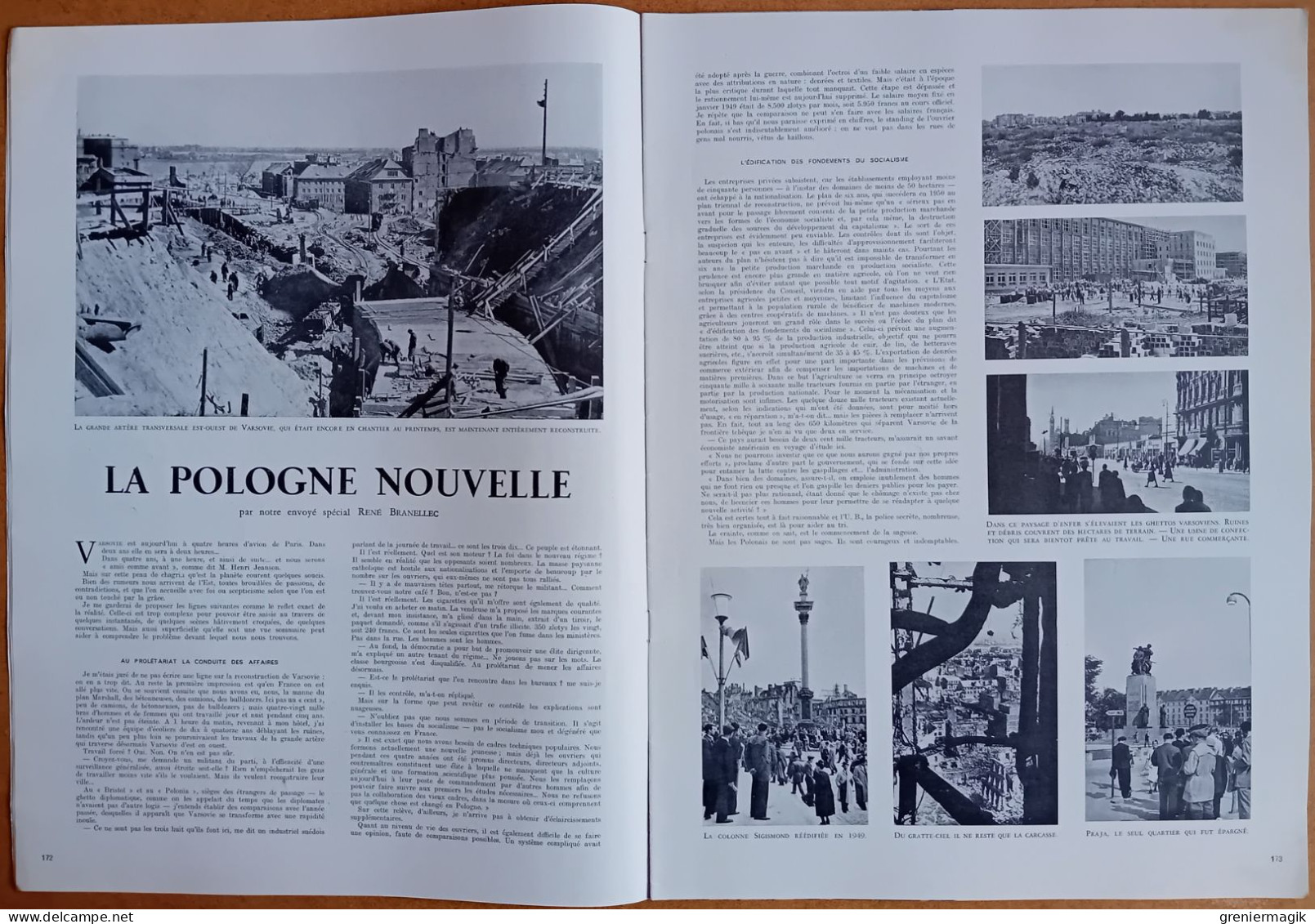 France Illustration N°201 20/08/1949 Strasbourg Assemblée Européenne/Pologne/Mer-El-Kébir/Animaliers/Vichy/René Baschet - Informaciones Generales