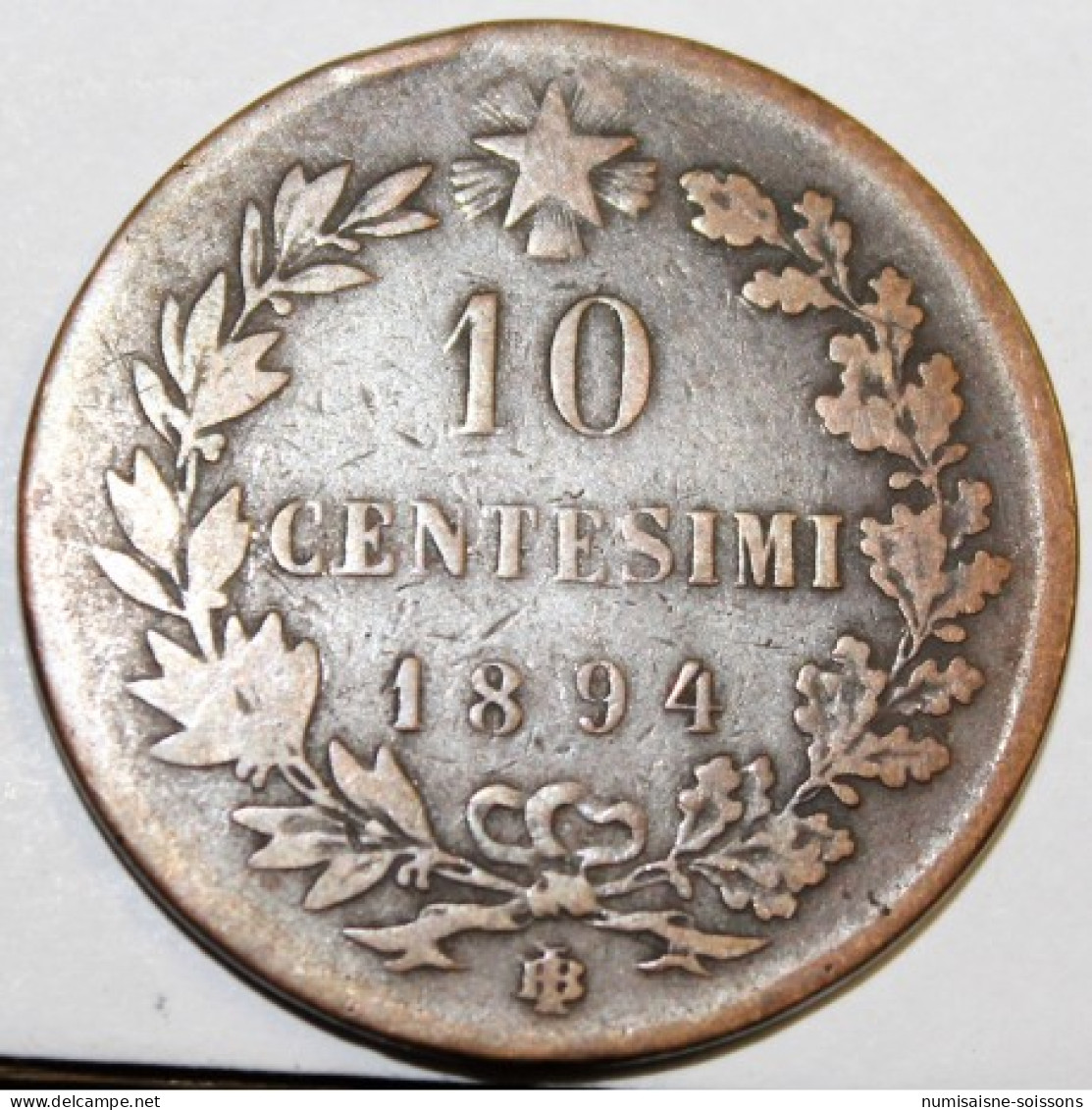 ITALIE - KM 27.1 - 10 CENTESIMI 1894 BI - HUMBERT I - TB - 1878-1900 : Umberto I.