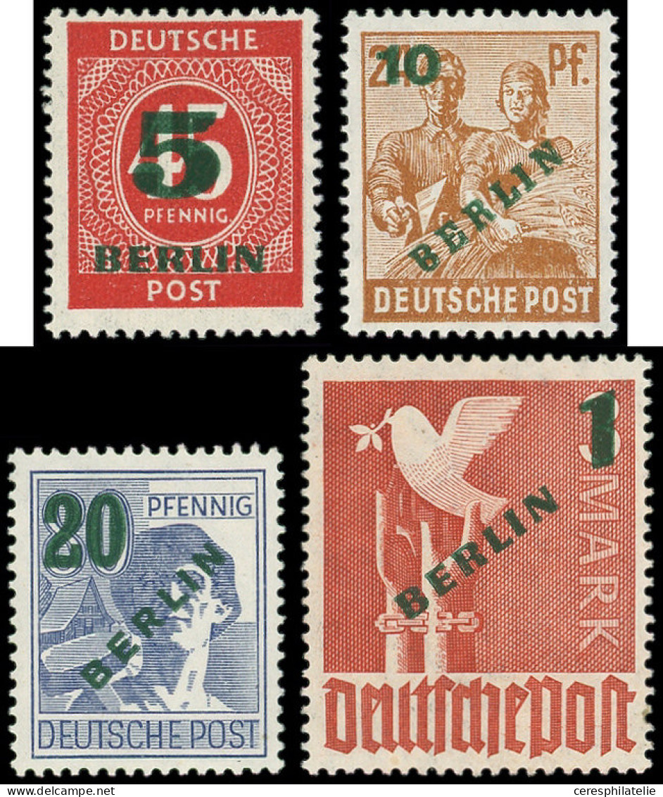 ** BERLIN 47/50 : Série Surchargée De 1949, TB - Unused Stamps