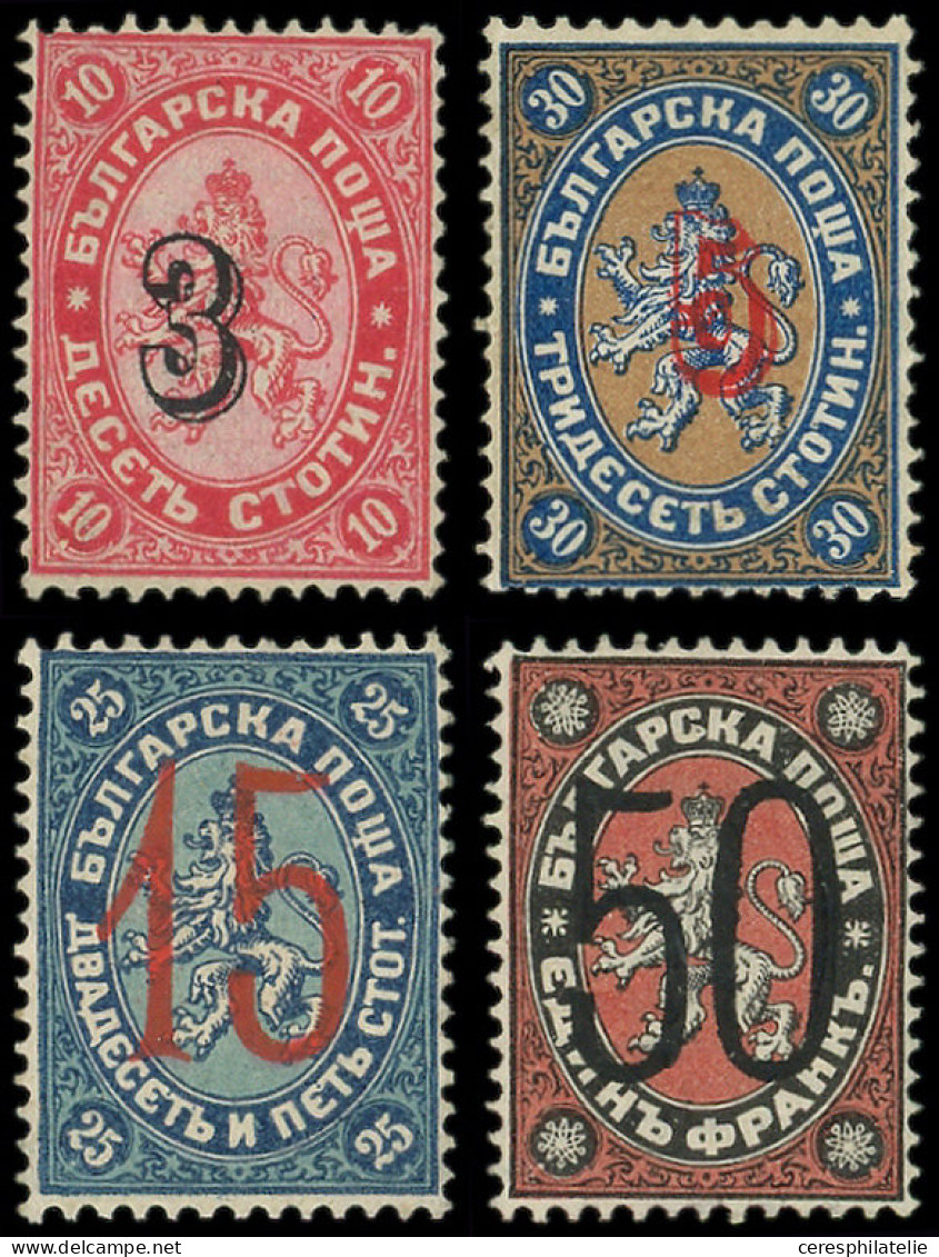 ** BULGARIE 24a, 25, 26a Et 27a : Série Surchargée De 1884-85, TB - Other & Unclassified