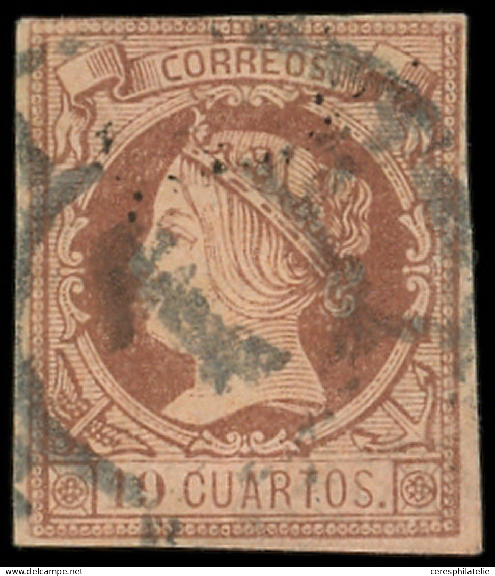 ESPAGNE 50 : 19c. Brun Sur Saumon, Obl., Fente, B/TB. C - Used Stamps