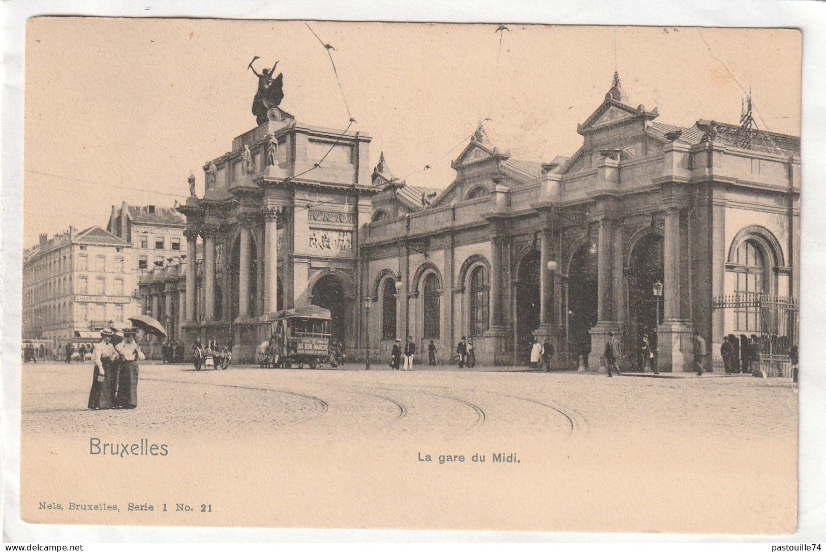 CPA :  14 X 9  -  BRUXELLES  -  La  Gare  Du  Midi - Spoorwegen, Stations