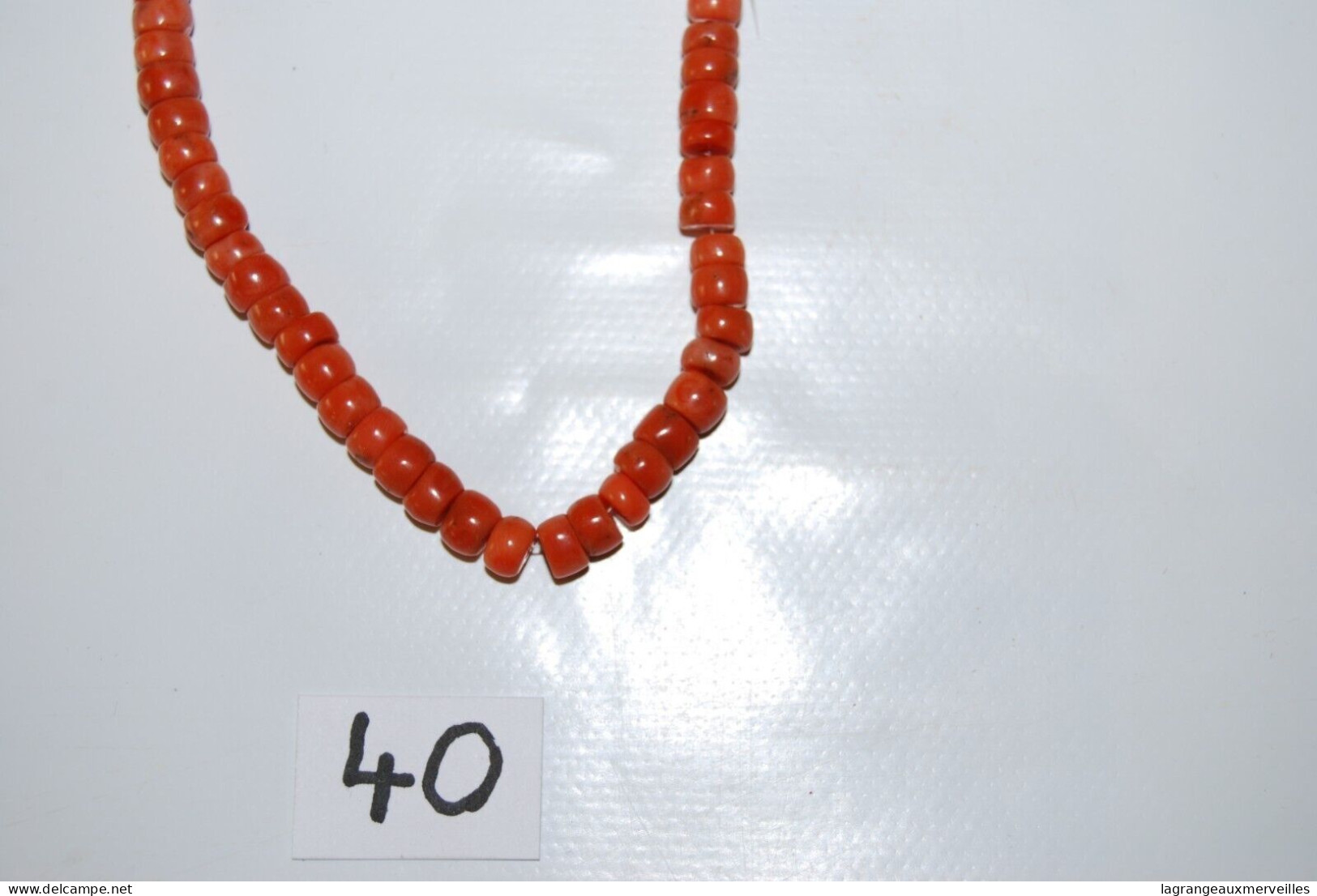 C40 Bijou De Collection - Pendentif - Rouge - Vintage Perle Fantaisie - Hangers