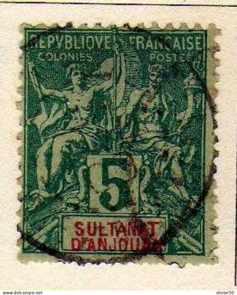 Anjouan - (1892-99) -   5 C. Type Groupe  Oblitere - Oblitérés