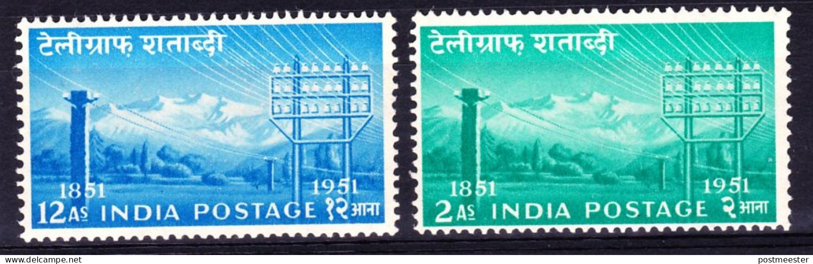 1953 Scott Nrs 246 & 247 Centenary Of The Telegraph  Postfris MNH - Nuovi