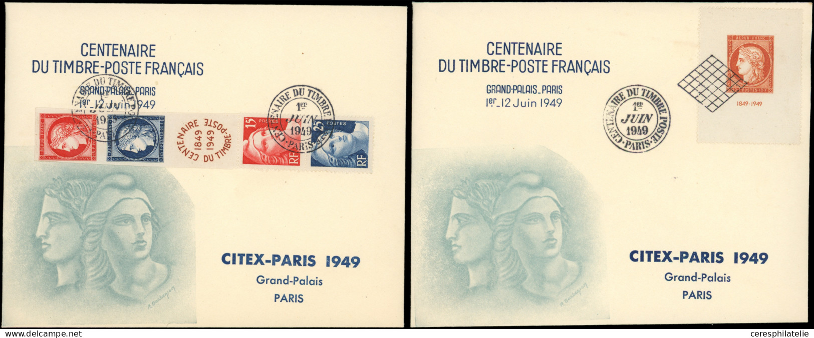 Let N°830/33, 830A Et 841 Obl. 1/6/49 S. 2 Env. Et 4 Cartes De L'Expo, TB - Collections (en Albums)