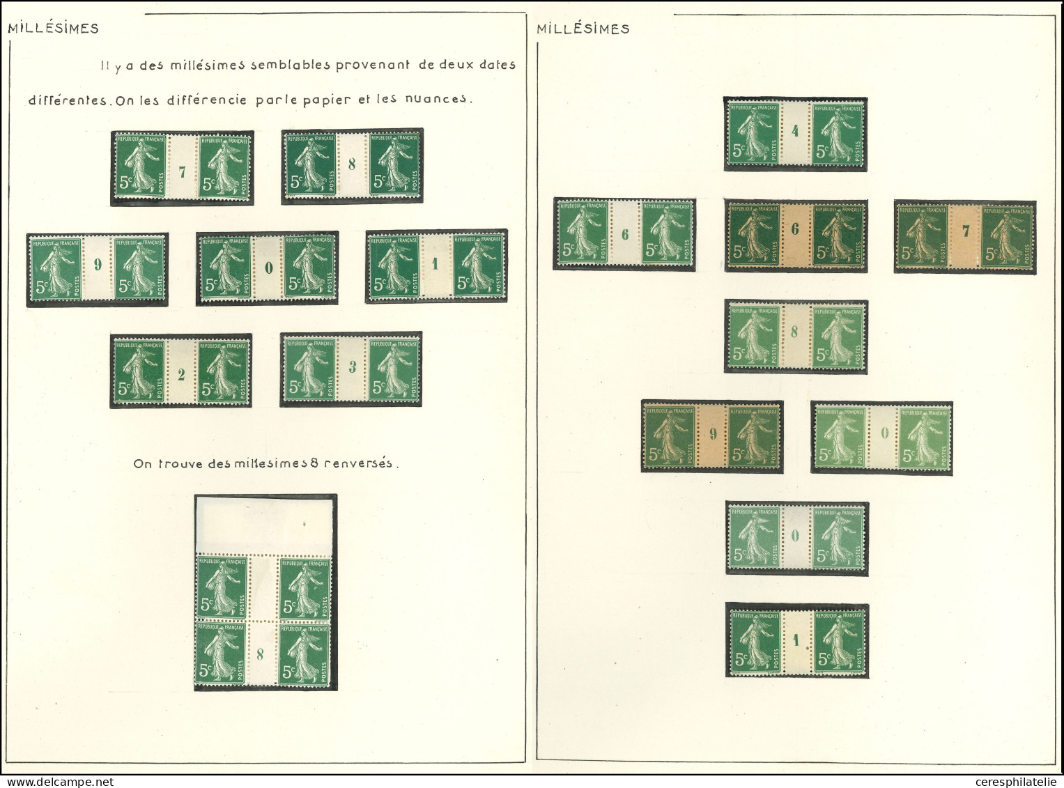 * N°137/42, Collection De Mill., En Paires Ou Blocs De 4, 91 Pièces, Bel Ensemble, TB - Collections