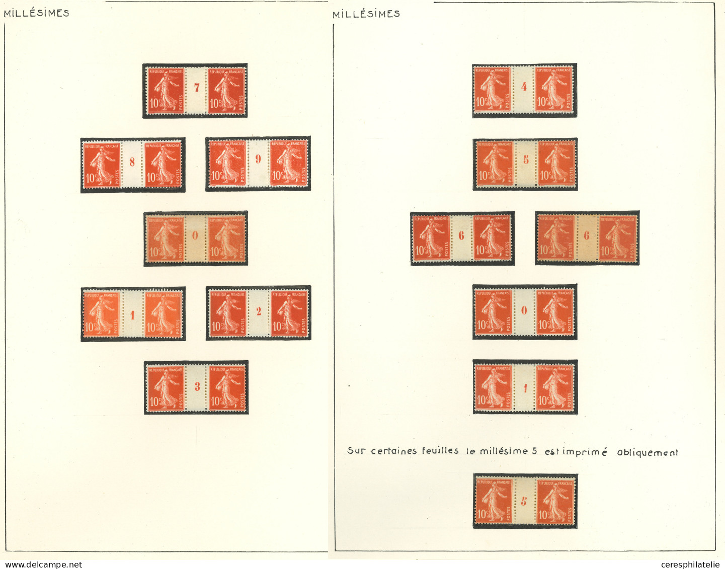 * N°137/42, Collection De Mill., En Paires Ou Blocs De 4, 91 Pièces, Bel Ensemble, TB - Collections