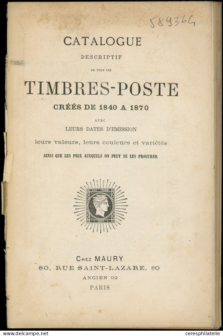 Maury, Album Du Collectionneur, Edition 1840-1870, RR - Sonstige & Ohne Zuordnung