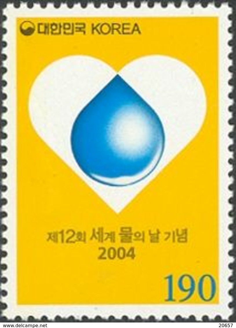 Coree Du Sud Korea 2202 Eau , Coeur - Acqua