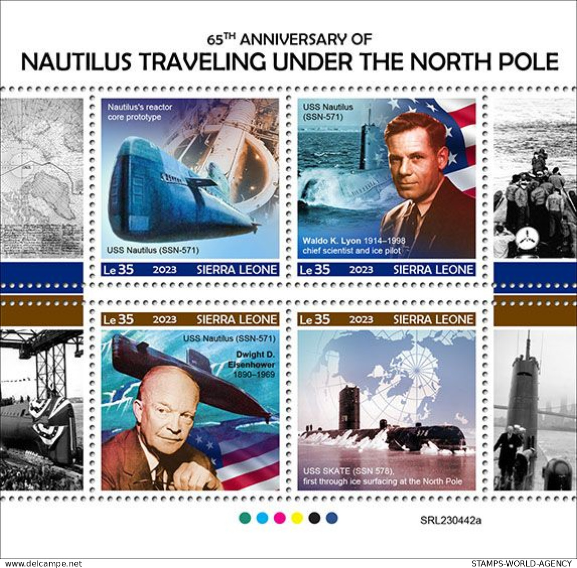 2024-01 - CENTRAL AFRICAN- NAUTILUS SUBMARINE             4V  MNH** - Submarinos