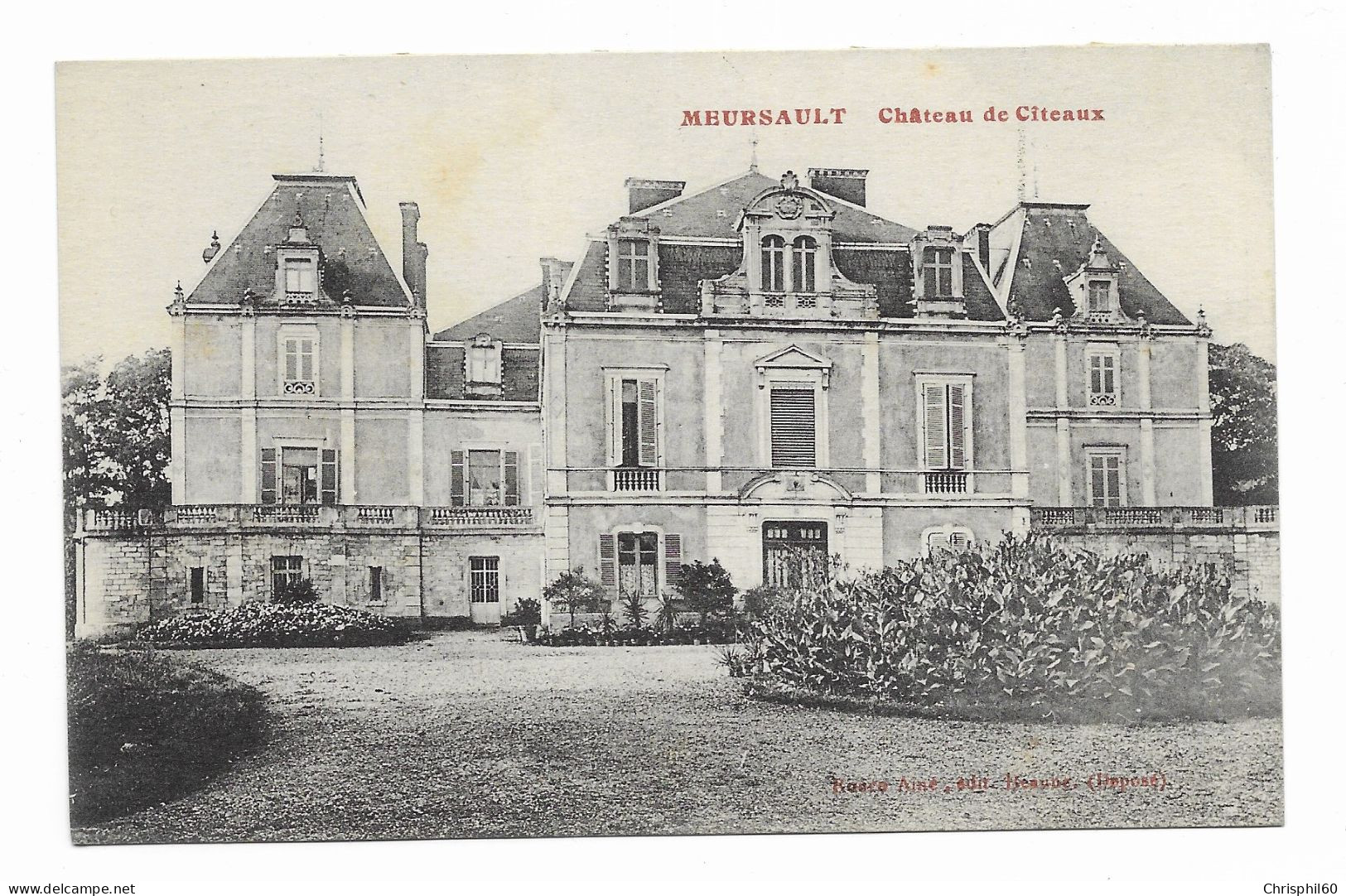 CPA écrite En 1917 - MEURSAULT - Château De Cîteaux - Edit. Ronco Ainé - - Meursault