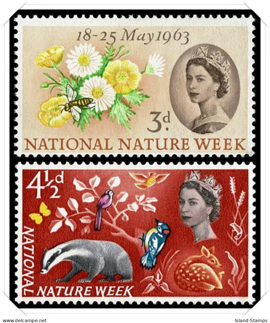 1963_Nature_ Phosphor Unmounted Mint Hrd2d - Unused Stamps
