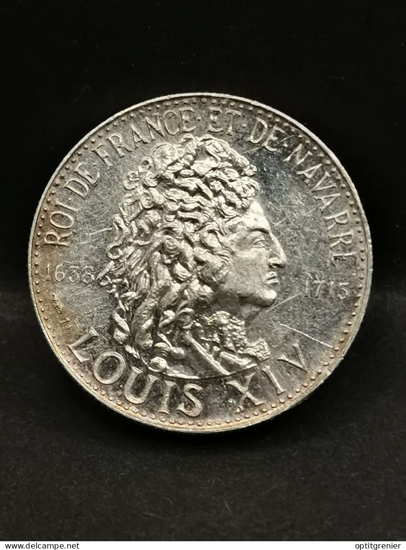 MEDAILLE ARGENT 21 Mm 6g 1980 LOUIS XIV ROI DE FRANCE ET DE NAVARRE / SILVER / CHOC & RAYURES - Royaux / De Noblesse