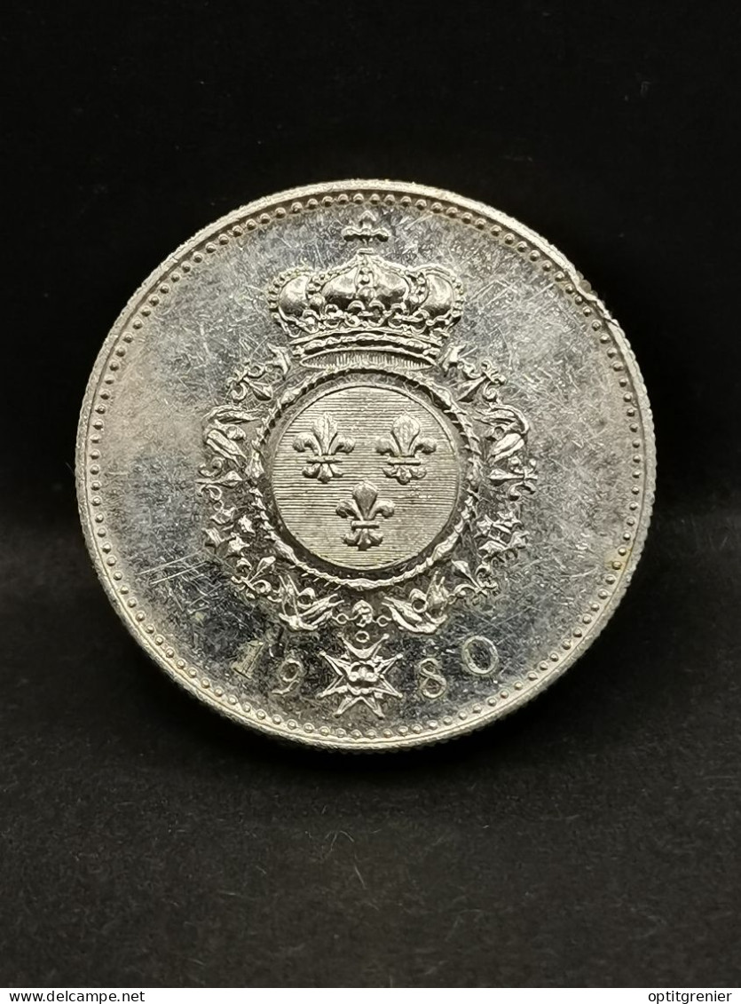 MEDAILLE ARGENT 21 Mm 6g 1980 LOUIS XIV ROI DE FRANCE ET DE NAVARRE / SILVER / CHOC & RAYURES - Adel