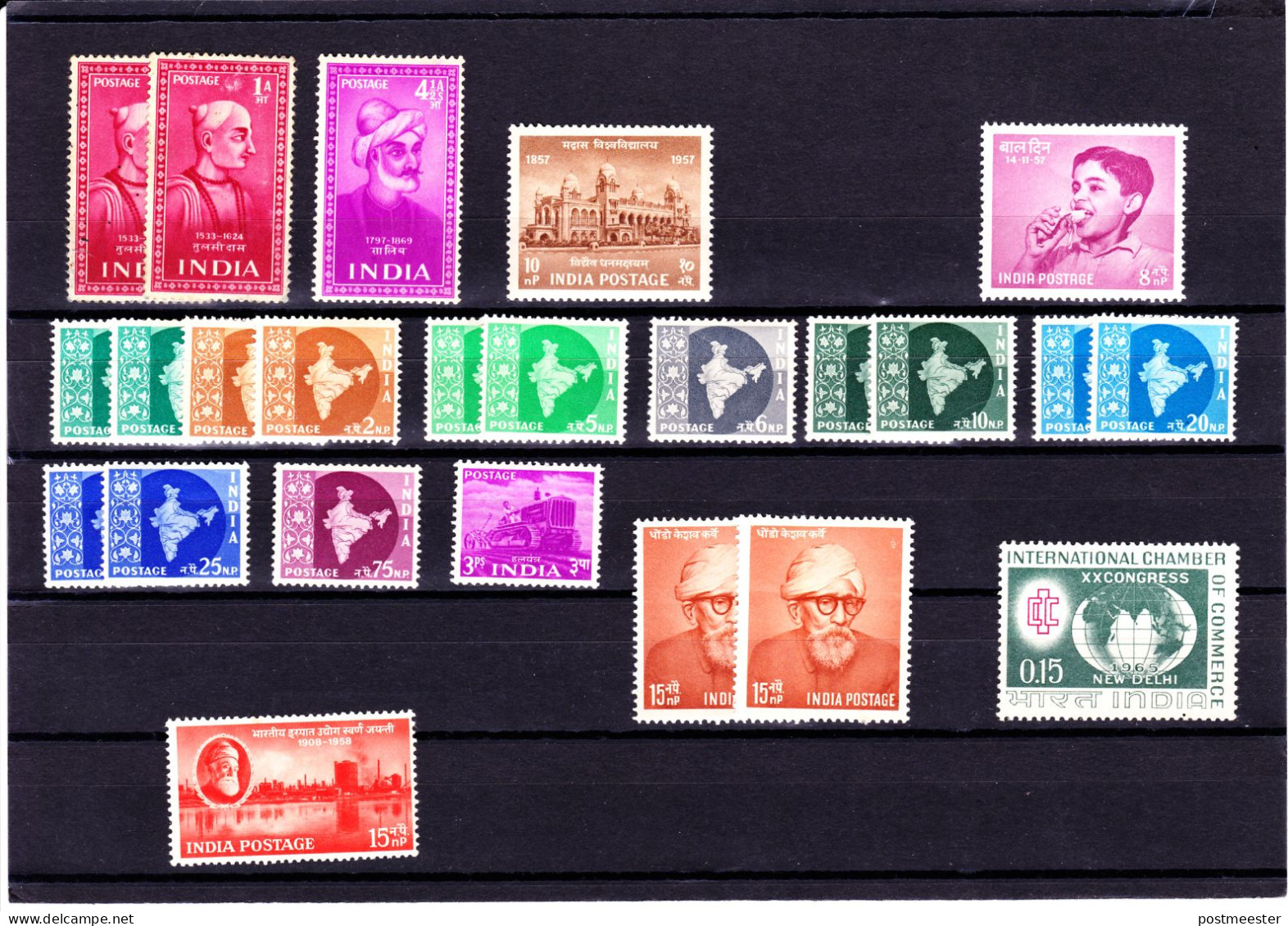 Selectie India Vanaf 1951 Postfris MNH - Ongebruikt