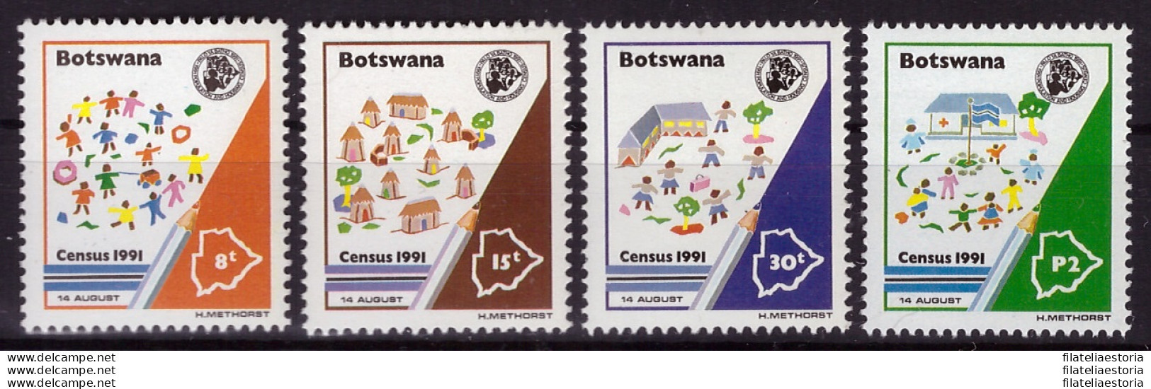 Botswana 1991 - MNH ** - Recensement - Michel Nr. 493-496 Série Complète (09-010) - Botswana (1966-...)