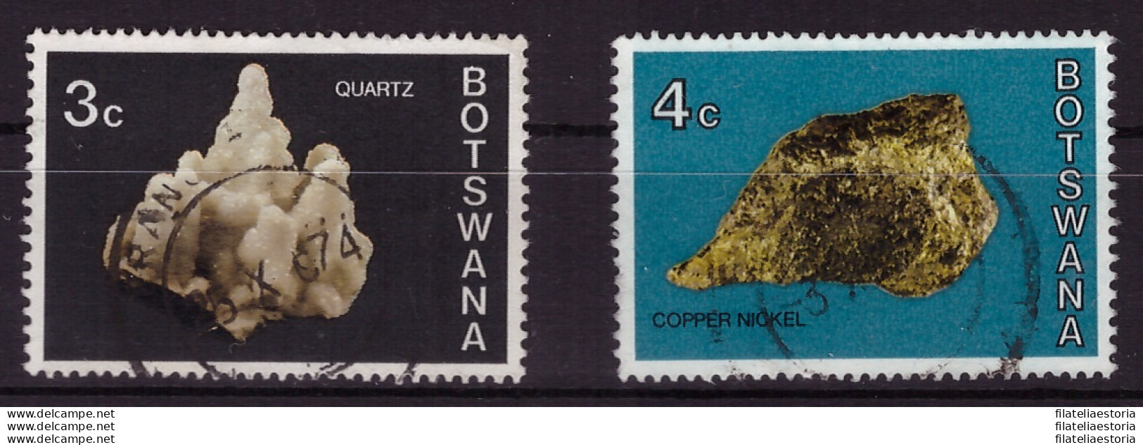 Botswana 1974 - Oblitéré - Mineraux - Michel Nr. 116-117 (09-018) - Botswana (1966-...)