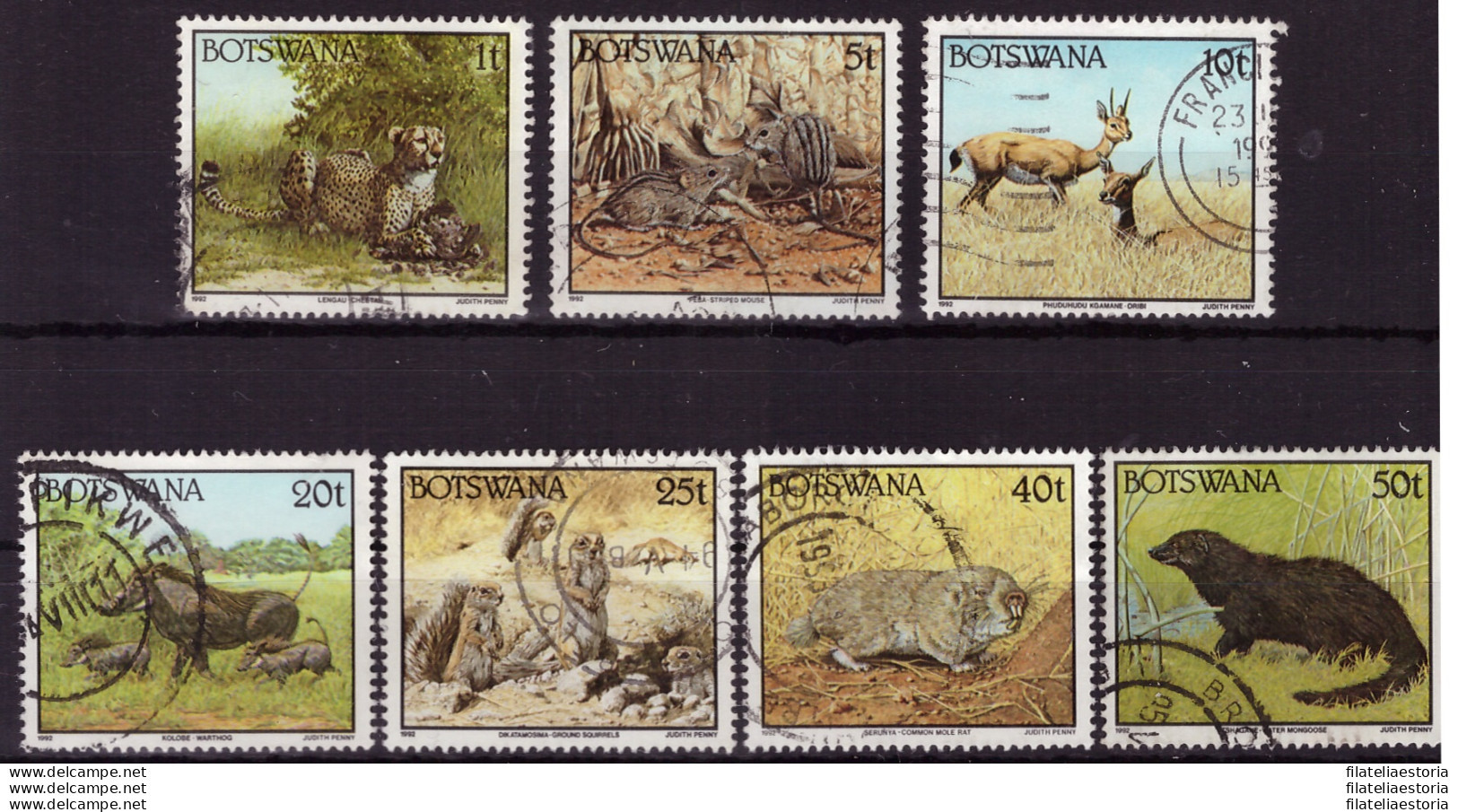 Botswana 1992 - Oblitéré - Faune - Michel Nr. 517 520-521 524-525 527 529 (09-022) - Botswana (1966-...)