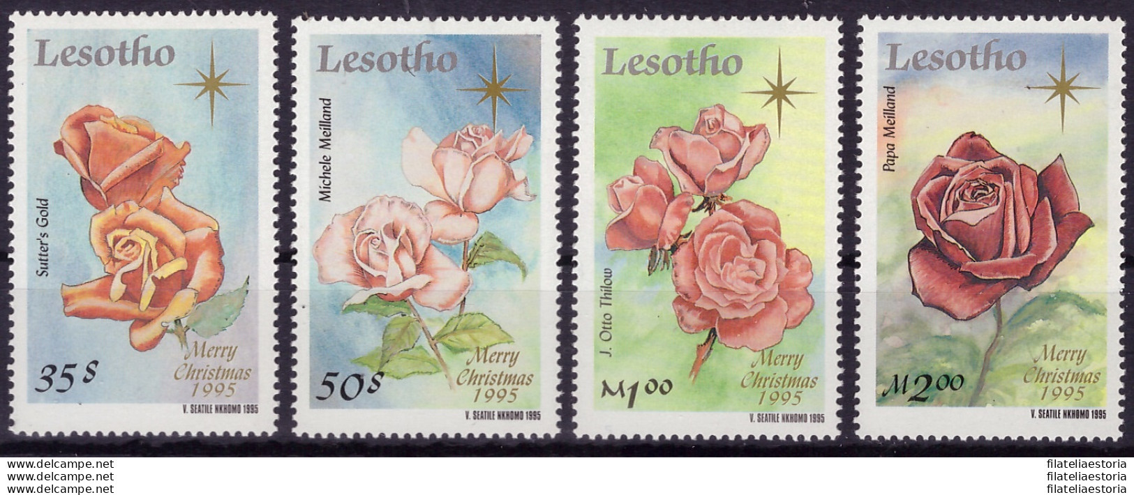 Lesotho 1995 - MNH ** - Fleurs - Roses - Michel Nr. 1125-1128 Série Complète (09-042) - Lesotho (1966-...)