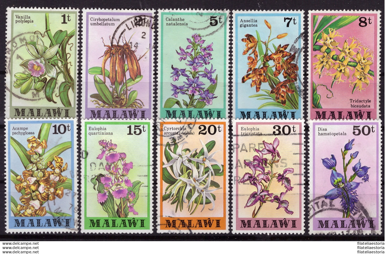 Malawi 1979 - Oblitéré - Orchidées - Fleurs - Michel Nr. 305-314 (09-094) - Malawi (1964-...)