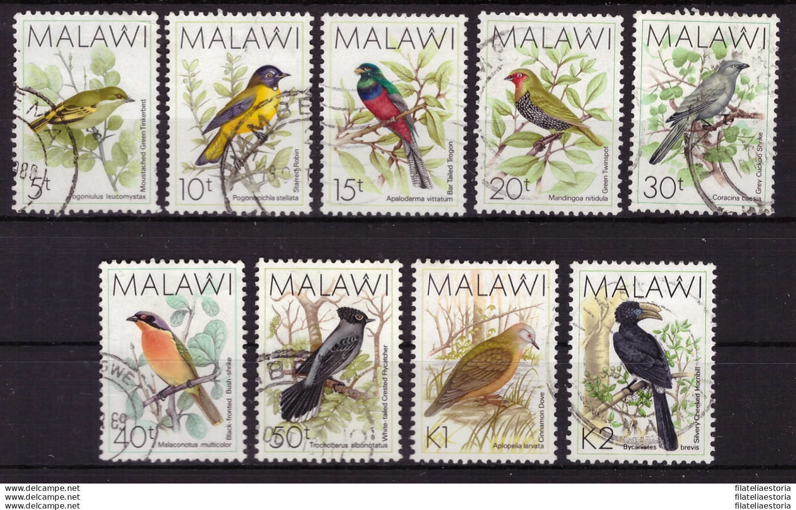 Malawi 1988 - Oblitéré - Oiseaux - Michel Nr. 503 506-511 513-514 (09-105) - Malawi (1964-...)