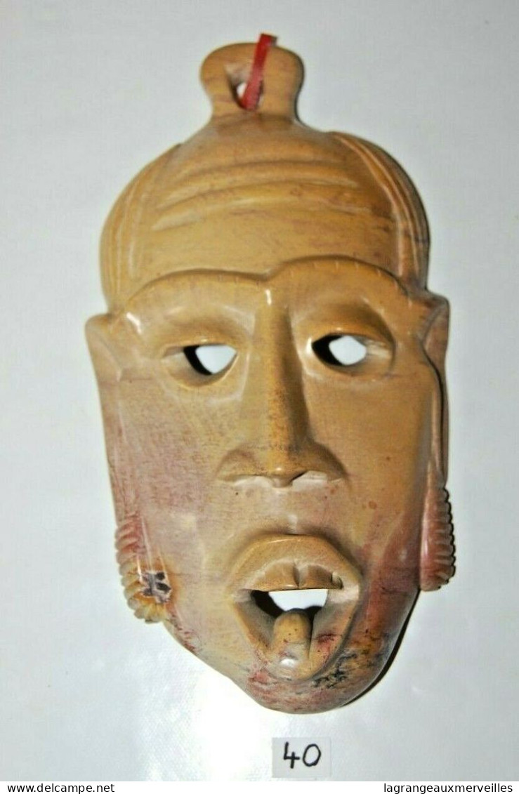 C40 Ancien Masque Africain à Suspendre - Objet Tribal - Deco - Afrikanische Kunst