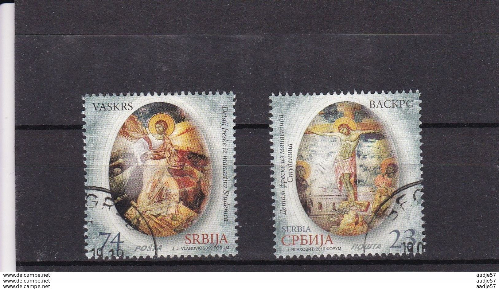 Serbia 2019 Easter Mih. 850/51 Used - Pasqua