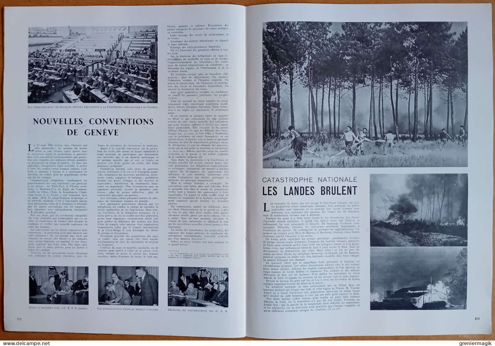 France Illustration N°202 27/08/1949 Nouvelles conventions de Genève/Portmeirion/Chasse à la baleine/Equateur/Salzbourg