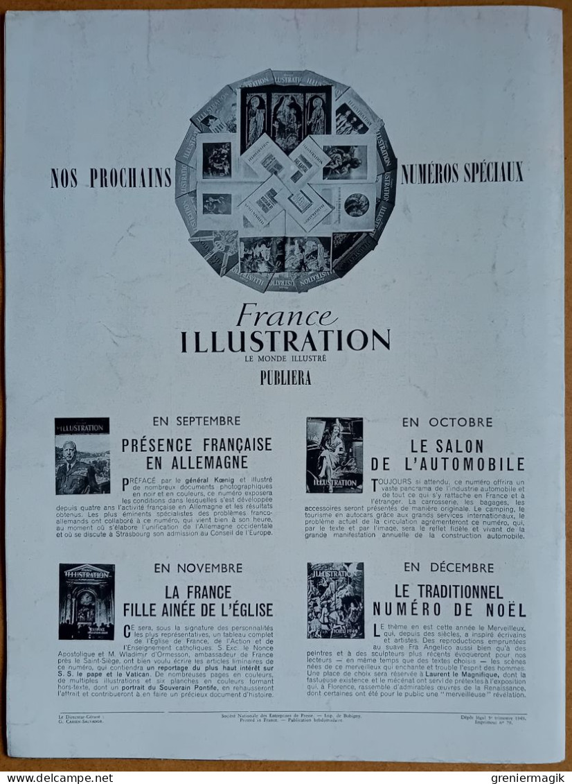 France Illustration N°202 27/08/1949 Nouvelles conventions de Genève/Portmeirion/Chasse à la baleine/Equateur/Salzbourg