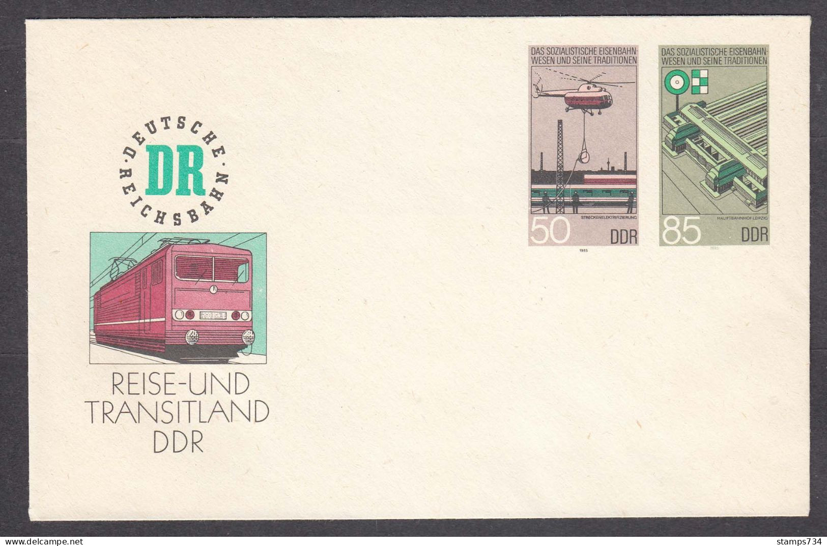 DDR 10/195 - Transport: Deutsche Reichsbahn, Post. Stationery (cover), Mint - Briefomslagen - Ongebruikt