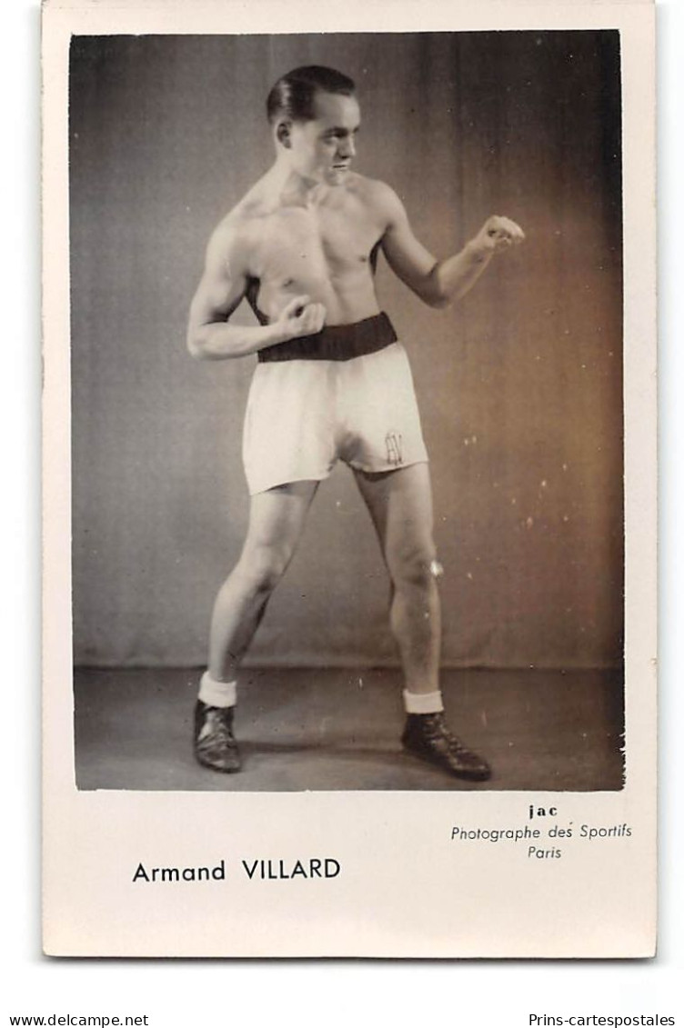 Photo Format CPA Boxe Armand Villard - Boxe