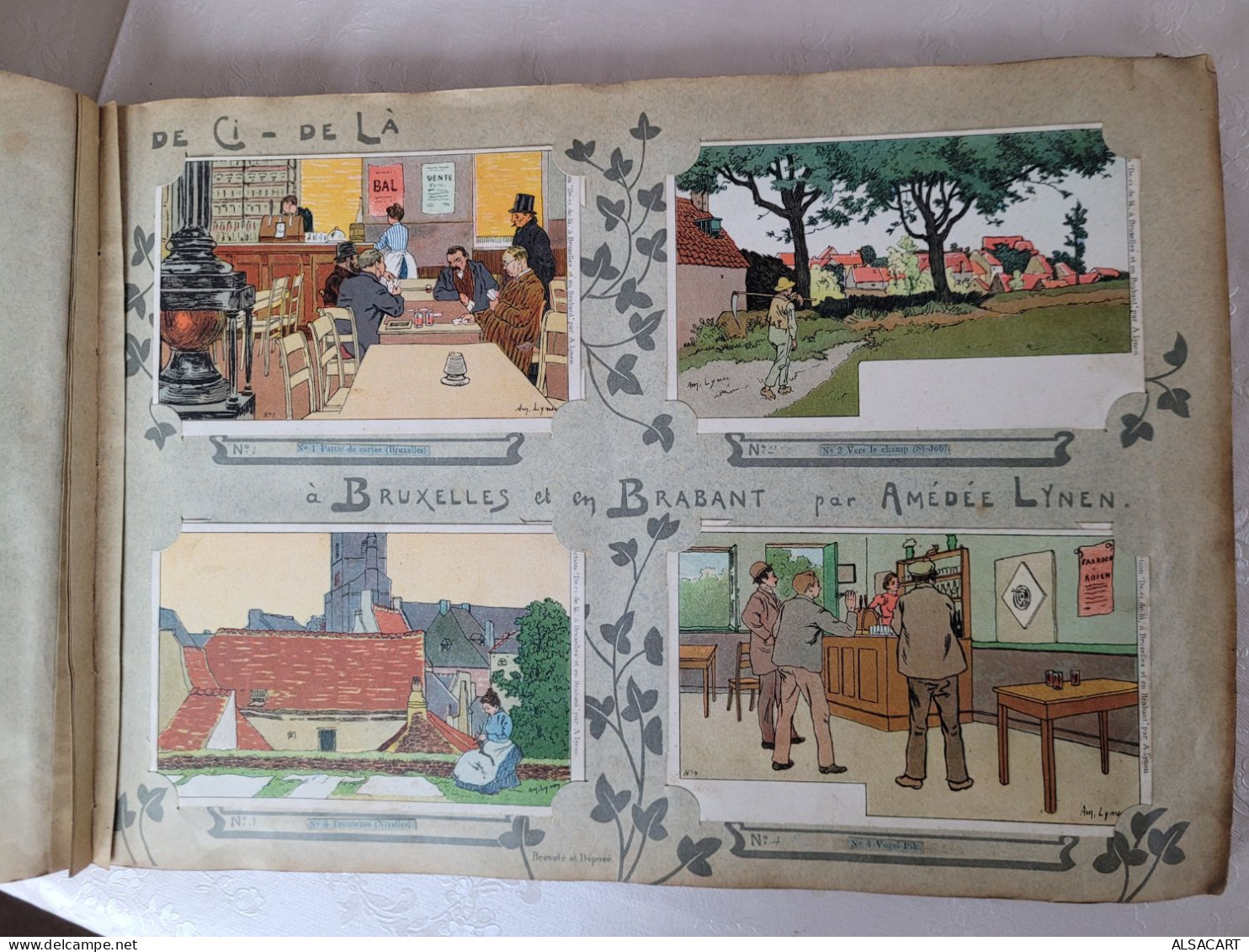 Album De 199 Cartes Illustrateur AM-LYNEN  , De çi De La à Bruxelles Et En Brabant, Rare Complet - 100 - 499 Cartes