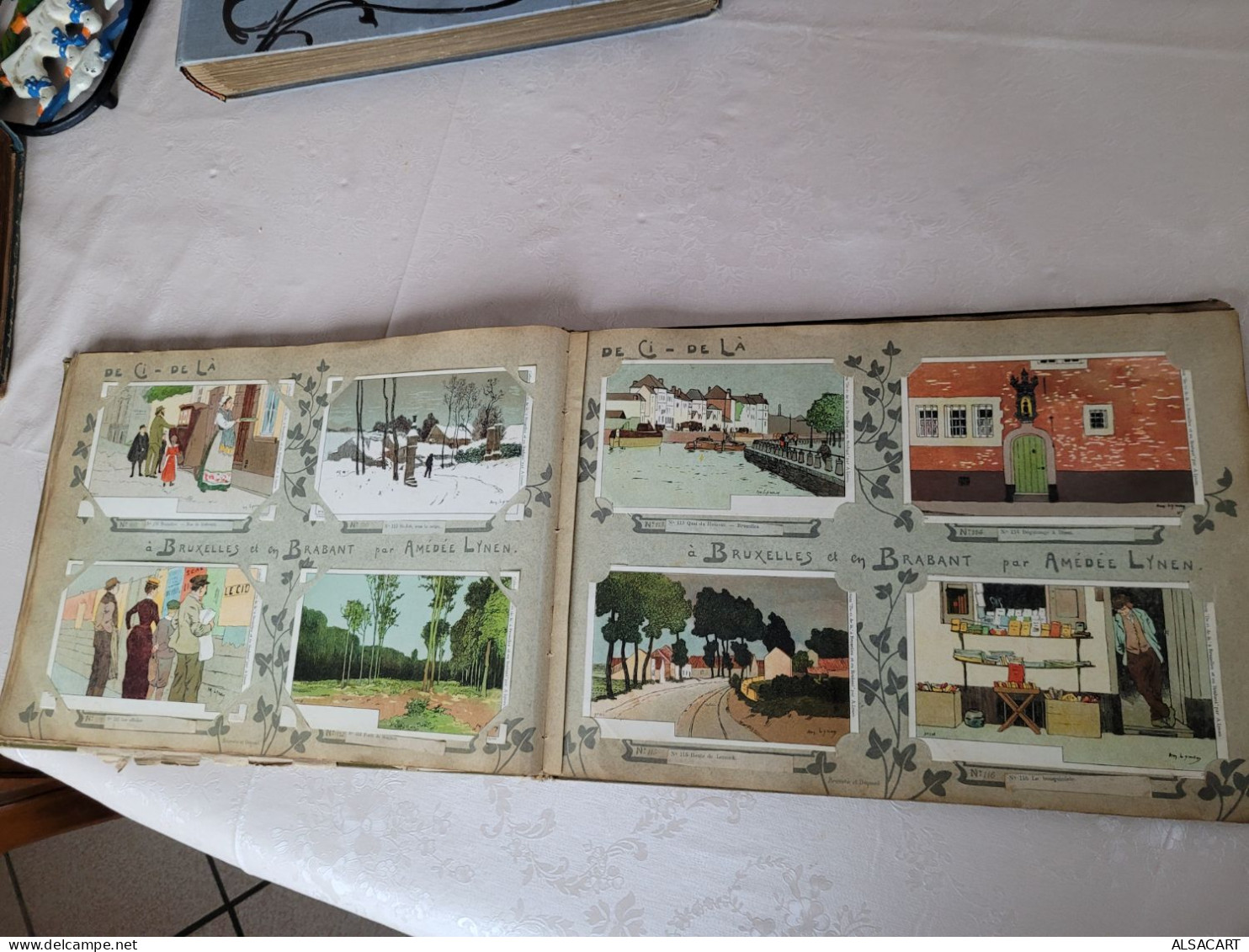 album de 199 cartes illustrateur AM-LYNEN  , de çi de la à bruxelles et en brabant, rare complet