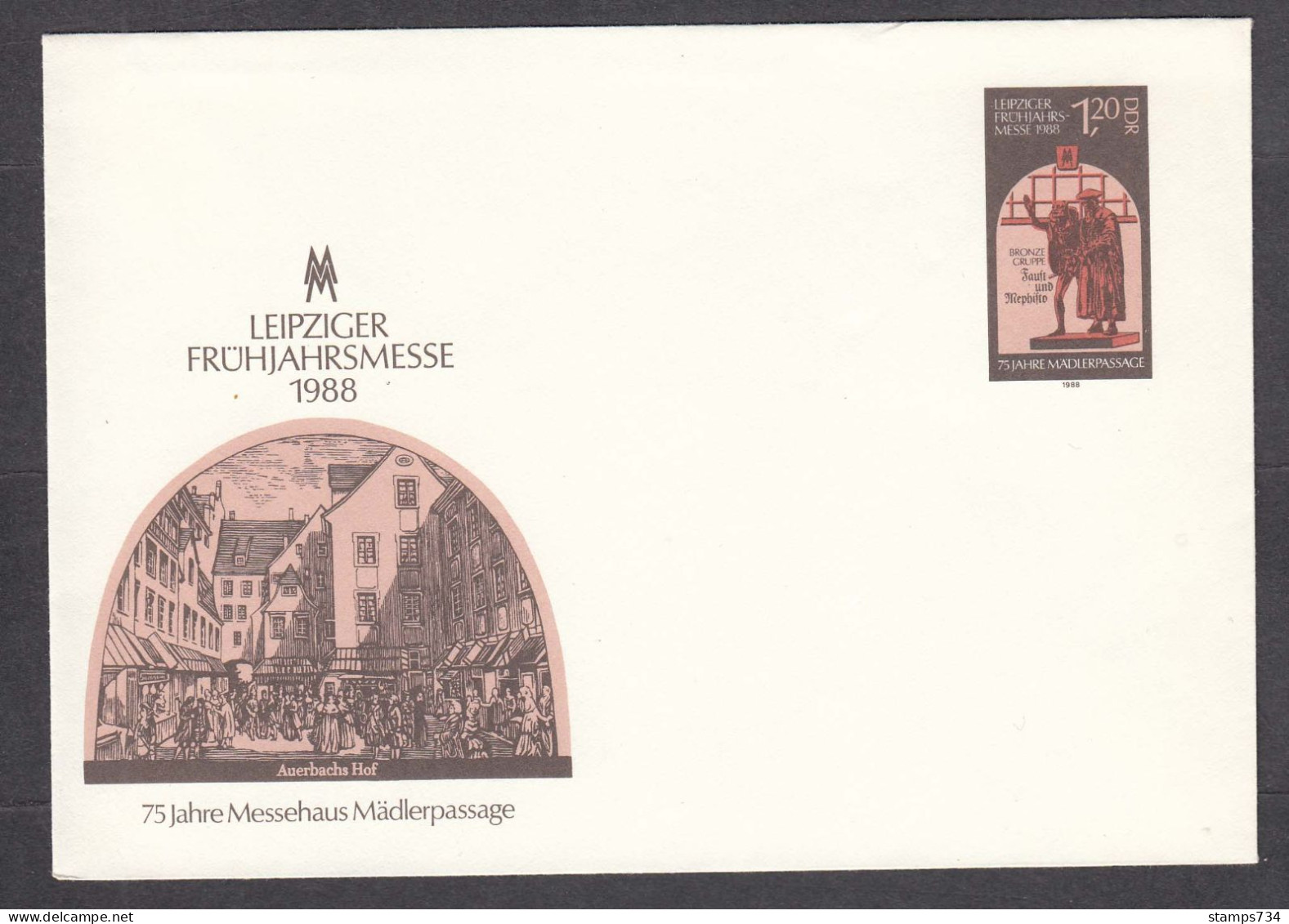DDR 12/1988 - Leipzig Trade Fair, Post. Stationery (cover), Mint - Sobres - Nuevos