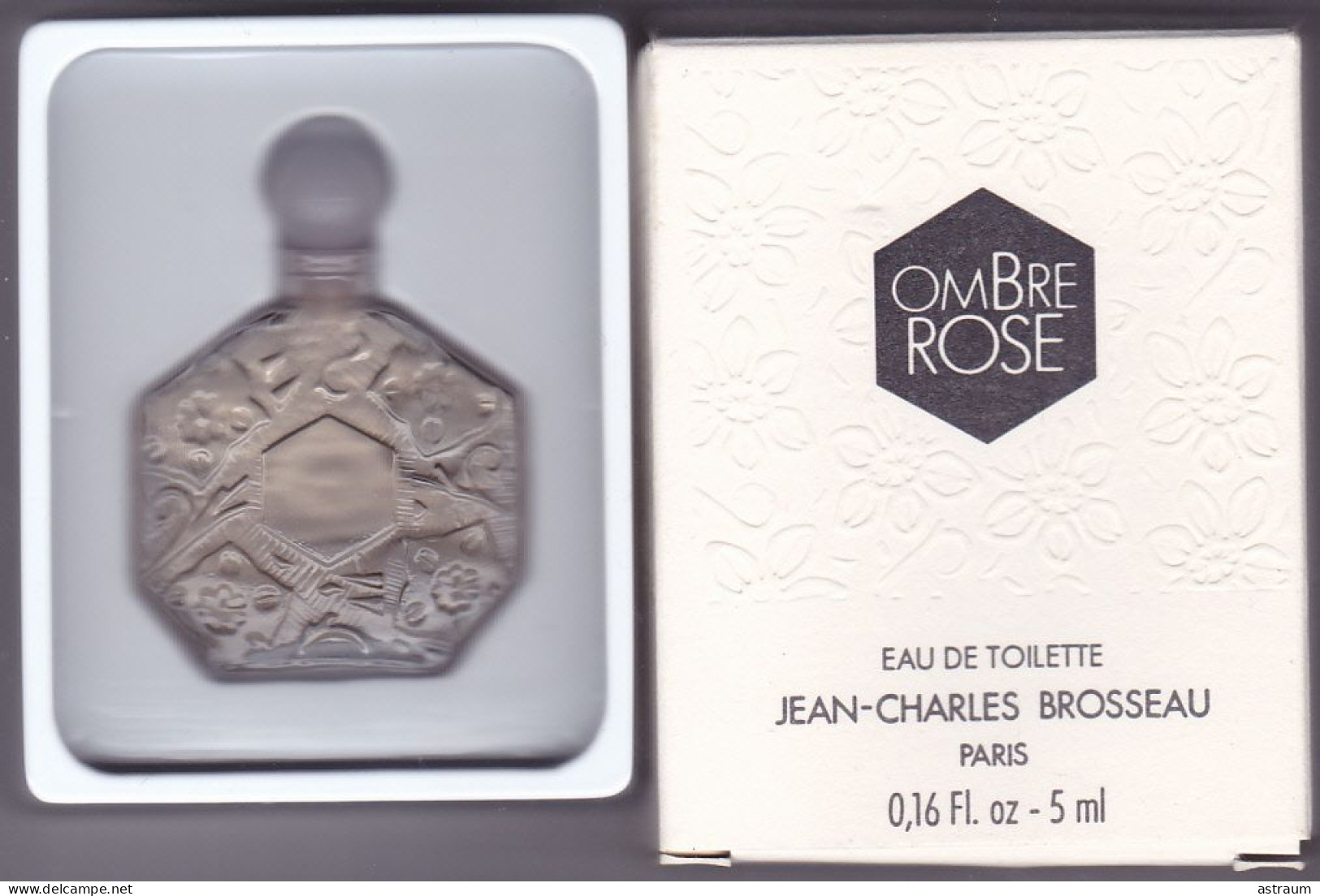 Miniature De Parfum - J.c Brosseau - Ombre Rose - Edt - Pleine 5ml Avec Boite - Miniatures Femmes (avec Boite)